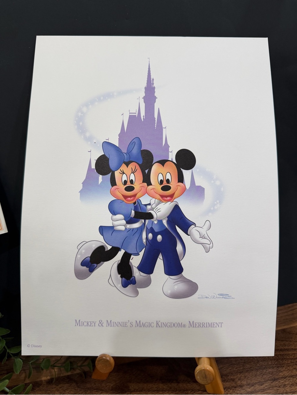 MICKEY & MINNIE'S MAGIC KINGDOM MERRIMENT FRAMED PRINT W/ COA BY DON WILLIAMS
